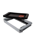 Pro Grade Resin Tank Replacement For Form 4L 3D Printers showing black top and gray bottom layers for heavy duty use.