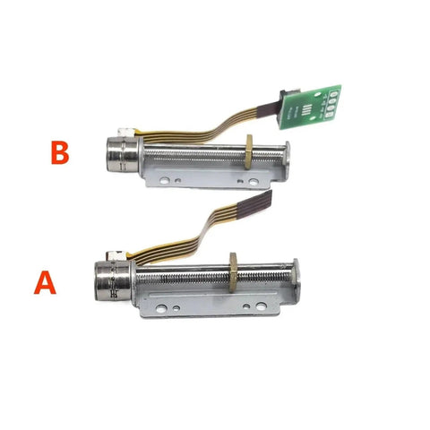 Sweet Little Linear Actuator With Smooth 29mm Throw And Tight Grip 8mm Lead Screw Drive Paired With Plug And Play 4 Wire Bipolar Stepper Motor A and B view.