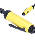 Compact Mini Air Angle Die Grinder 22000 RPM Pneumatic Power Tool in yellow design, ideal for precision grinding and engraving.