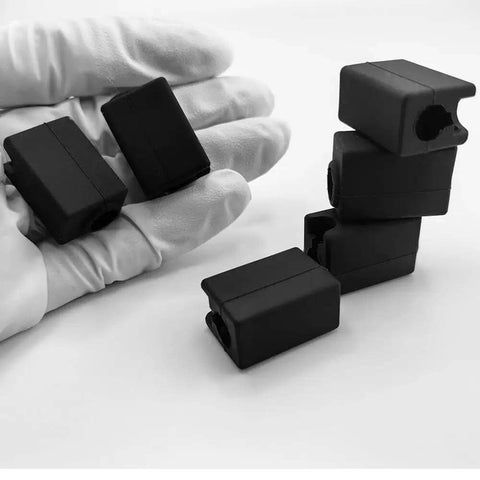 Six Pack Silicone Socks for 3D Printer Heater Block Compatible with Neptune 4 Plus and 4 Max, shown with multiple pieces in gloved hand.