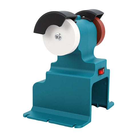 Level Up The Shop Setup With This Badass Cordless Bench Grinder Featuring Dual Grinding Wheels And A Heavy Duty Copper Motor For Quick Metal Sharpening And Polishing That Gets The Job Done Without Any Tangled Cords Or Headache.