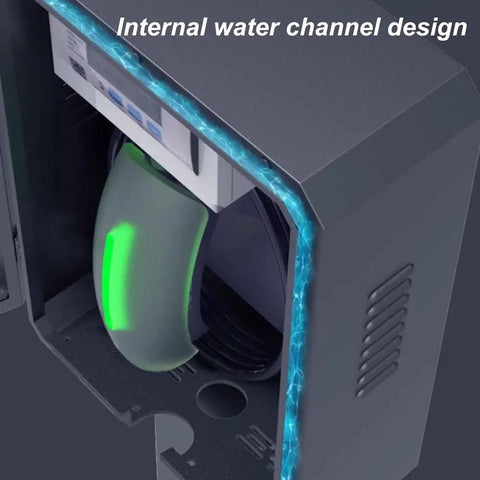 Internal view of All Weather EV Charger Outdoor Enclosure Beefy Steel Wall Charging Station Box with water channel design.