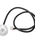 Compact ultrasonic liquid level sensor with cable, non-contact sensing, UART serial port, 3.3 to 12V power, diverse setups supported.