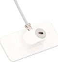 Close-up of 360 Degree Rotatable Childproof Window Lock with Non Mark Adhesive in white, showing key mechanism and compact design.