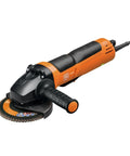 Brushless Compact Angle Grinder Built Like A Tank For Heavy Duty Grinding And Sharp Cutting Jobs Featuring Smart Overload Guards.