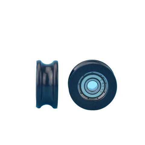 Slick Rolling U Groove Nylon Bearing Roller Sleeve For Glass Sliding Doors And Cabinet Hardware Quick Swap Heavy Duty Guide Wheel Bore 4mm Diameter 19mm