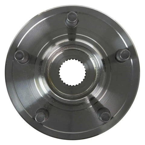 Front Wheel Bearing And Hub Assembly Kit For Ford Ranger 2009 To 2011 straight bolt up installation view of the hub with five bolt holes.