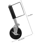 Heavy Duty Metal Fence Gate Wheel With Elastic Support Caster Silent Swivel Technology Smooth Operator Performance For Residential Yard And Commercial Gates Easy Glide Movement No Squeaking Noise shown from the side with dimensions.
