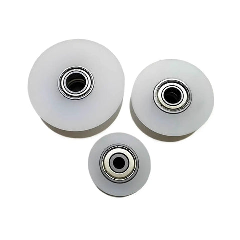 Heavy Duty Nylon Sliding Door Replacement Rollers Feature Rock Solid Pulley Bearings For Shower Glass Aluminum Track Wheels, 3 sizes