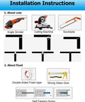 Installation instructions for Three Point Three Foot Stainless Steel Cable Raceway For Home Office Cord Concealer showing tools and materials.