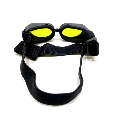 Top Shelf Laser Protection Goggles For Tiny Paws And Furbabies Featuring Anti Glare Uv400 Glass and Rust Proof Frames, black adjustable strap.