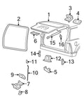 Heavy Duty Rear Liftgate Gas Strut Pairs Smooth As Butter Swing Motion Drop Straight In Replacement Fits 2006 Through 2010 Models diagram with labeled parts.