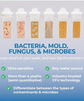 Image of Top Notch Drinking Water Test Kit No Sweat Diy Snap Checks showing vials testing for bacteria, mold, and microbes.