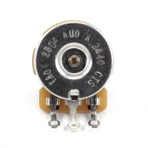 Slick Precision Bass Wiring Kit Featuring CTS 250K Pots And.047uF Orange Drop Capacitor Paired With Gavitt Cloth Hookup Wire showing a 250K pot.