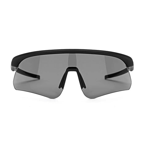 Hella Crisp Polarized Range Ready Sunglasses UV400 Protection Lightweight Wraparound Safety Shades For Men And Women Matte Black Frame front view.