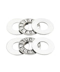 Rock Solid Inch Thrust Needle Roller Bearing Five Piece Set With Two Matching Washers Pre Lubricated for smooth operation.