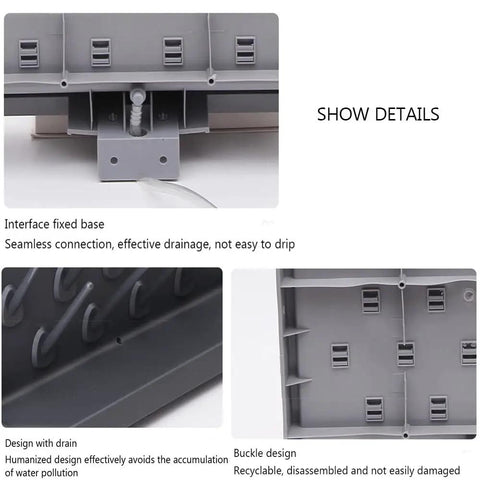 Sturdy Two Pack Lab Drying Rack Detachable Nail Plate with drain design for efficient glassware drainage and waterproof tray.