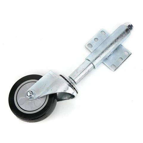 Heavy Duty Spring Loaded Gate Casters Smooth Cruising Wheels For Uneven Driveways Yard Fences Non Slip PVC Rollers metal caster with black wheel