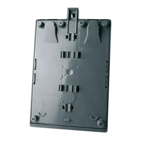 Tough As Nails Outdoor Cable Organizer Box back view, durable gray plastic, designed for secure mounting and cable management.