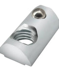 Built Tough Threaded M8 Steel Self Aligning Roll In T Nuts With Ball Spring For 15 40 Series Aluminum Extrusion 1.5" zinc coated fastener