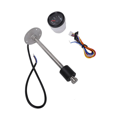 Slick Fuel Sending Unit and Gauge Kit for Your Whip Boats and Trucks with RV Showing 152mm Probe 240-33 Ohm Resistance Range Black Dial