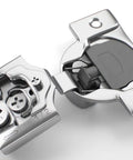 Close-up of 40 Pack One Half Inch Overlay Soft Close Face Frame Cabinet Hinges With 105 Degree Six Way Adjustment And Three Cam Concealed Kitchen