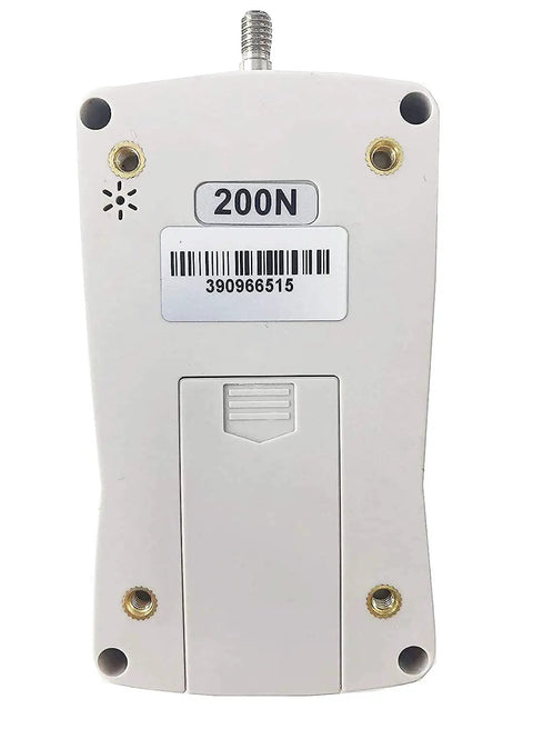 Heavy Duty Digital Force Gauge High Precision Push Pull Tester No Sweat 200N Dynamometer device back view with connectors.
