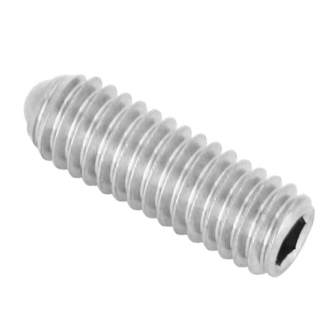 High Grade Heavy Duty Stainless Steel Ball Plunger Spring Screw With Hex Socket Set Screw For Hardcore Mechanical Adjustments and Solid Fixture Positioning Built To Last, M4 Thread, 12mm.