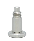 Top Shelf Heavy Duty Stainless Steel Indexing Plunger Featuring Spring Loaded Action And Precision Lock Pin Rock Solid Rest Position Knob Screw Bolt Assembly close-up view showcasing precision machined detail.