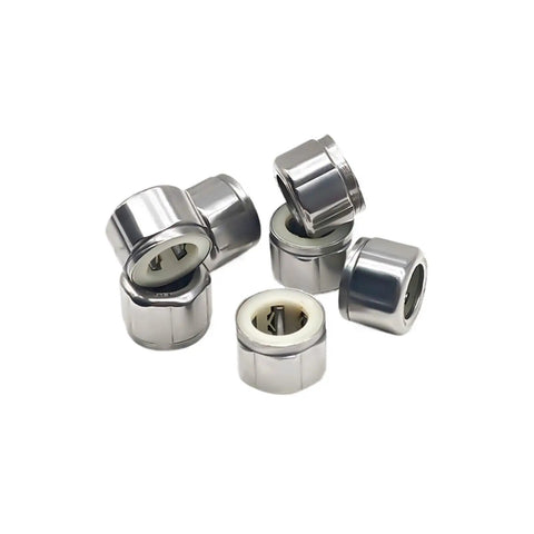 Five Pack One Way Needle Roller Bearings 10X16X12Mm Pre Lubricated smooth steel roller bearings for fishing tackle and hydraulic systems.