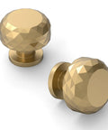 Heavy Duty Champagne Bronze Cabinet Knobs And Drawer Pulls 10 Pack No Drama Solid Metal Hardware For Kitchen Cupboards And Dressers With A Slick Smooth Finish Built Tough For The Long Haul, featuring faceted design.