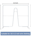 Eight Pack Heavy Duty Wire Shelf Dividers, 12.2x11.18 inches, metal, for closet and kitchen organization.