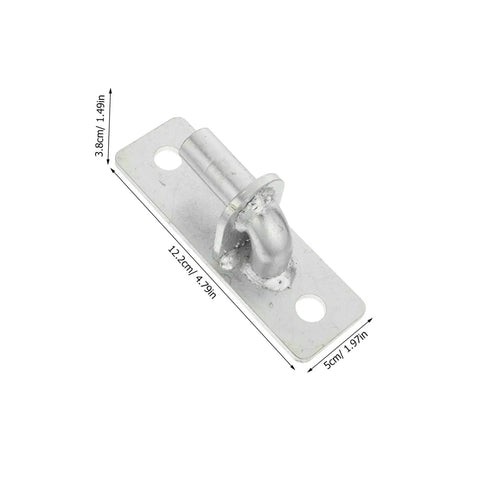 Rock Solid Wall Mount Gate Hinges For Barn Doors And Fence Posts Rust Proof Outdoor Hardware in zinc-coated steel, 12.2cm x 5cm.