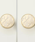10 Pack Round Gold Knobs 1.2 Inch Brushed Yellow Pearl Finish Cabinet Hardware Handles For Dresser Wardrobe And Furniture