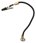 Magnetic Soldering Clip With Adjustable Gooseneck Hand Clamp, Alloy Steel Fixture For Circuit Board Repair And Welding Holding Tool Hands Free, Strong Magnetic Base, Flexible Arm, Black Or Silver, magnetic clamp on white background