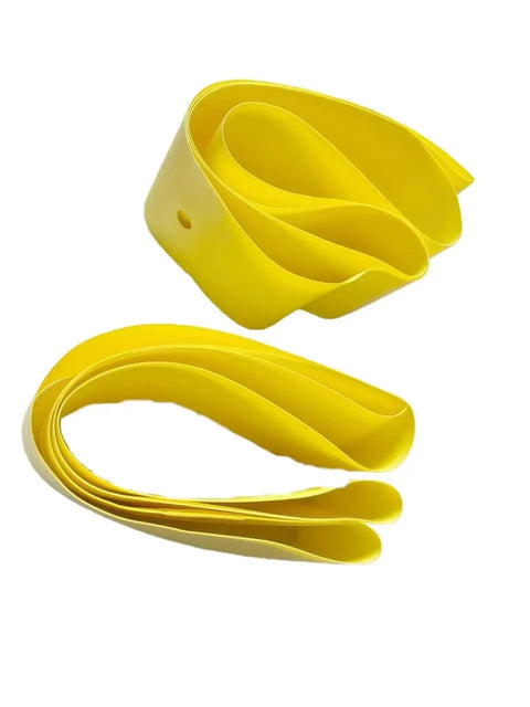 Yellow PVC Rim Protectors 20x4.0 for Fat Tire Bicycles Flexible in Cold Weather to Minus 30C for Snow Sand and Street Rides