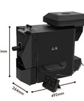 Automatic Electric Air Coffee Bean Roaster With Three Roasting Programs And Nine Professional Baking Curves, black unit with control panel.