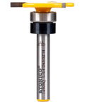 Heavy Duty Top Bearing Slot Cutter Router Bit Featuring Knockout Tungsten Carbide Blades For Slick Groove Cutting And Smooth Joinery Work On Any Table Saw Or Handheld Setup, 1-1/4 inch cutter.