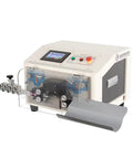 Heavy Duty Automatic Cable Wire Cutter And Stripping Machine featuring touch screen display and smart motion controller side view with clear panel.