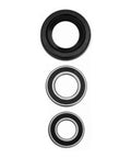 Front Load Washer Tub Bearing And Shaft Replacement Kit With Seal Nuts Spacers Grease And Adhesive 10 Piece DIY Appliance Fix Pack showing three black seals.