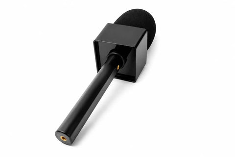 Sick Wireless Microphone Handle Kit For Dji Mic 2 And Rode Wireless Go showing a black microphone handle with foam windscreen.
