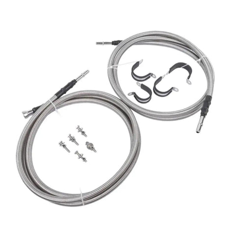 Heavy Duty Fuel Line Quick Fix Kit Fits Chevy Silverado And GMC Sierra 1500 2500 3500 6.0L V8 with stainless steel hoses.