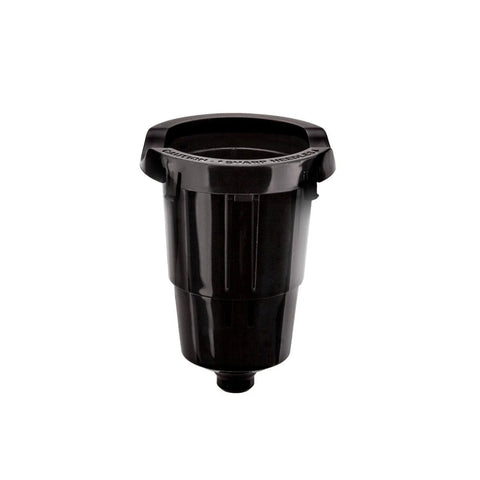 Front view of black Blendin replacement K-Cup pod holder with exit needle for Keurig K-series