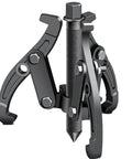 Rock Solid Hydraulic Gear Puller And 3 Jaw Bearing Extractor With Large 16 Inch Crank Pulley Remover showing thick carbon steel design.