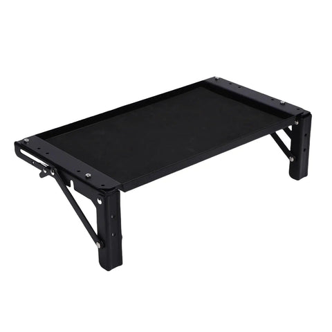 Foldable Magnetic Tool Tray With Aluminum Alloy Platform And Rubber Coated Surface For Strong Magnetic Hold shown folded