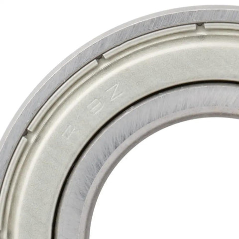 Close-up of Top Shelf Precision R18 Double Metal Shield Ball Bearings showing metal shielding and inner diameter details.