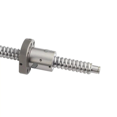 SFU1605 1000 mm Rolled Ballscrew With Anti Backlash Ballnut for CNC motion control, showcasing steel nut and threaded design.