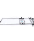 Stainless Steel Circular Saw Edge Guide And Woodworking Positioning Trough Jig Portable Saw Base with precision scale viewed from above.
