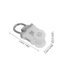 30 Pack Heavy Duty Double Wheel Curtain Track Pulleys delivering smooth as silk gliding aluminum alloy and tough plastic rollers for effortless slide.