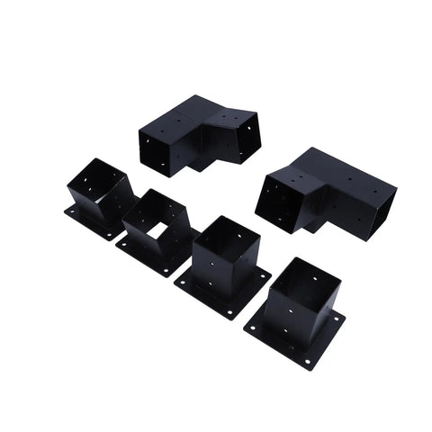 Three Way Slanted Roof Pergola Mounting Bracket Kit For Wood Beams Elevated Outdoor Stand For Yards Parks Backyards Easy Install With Pre Drilled Holes And Included Screws Ideal For Canopies Carports And Small Gazebos